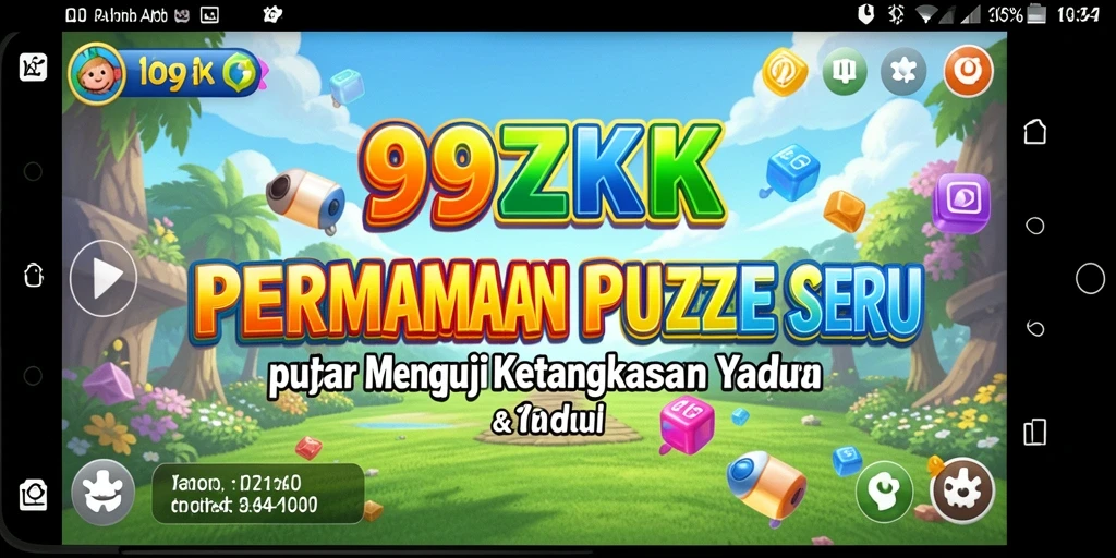Menampilkan gameplay seru dari 99ZK dalam menyelesaikan puzzle.
