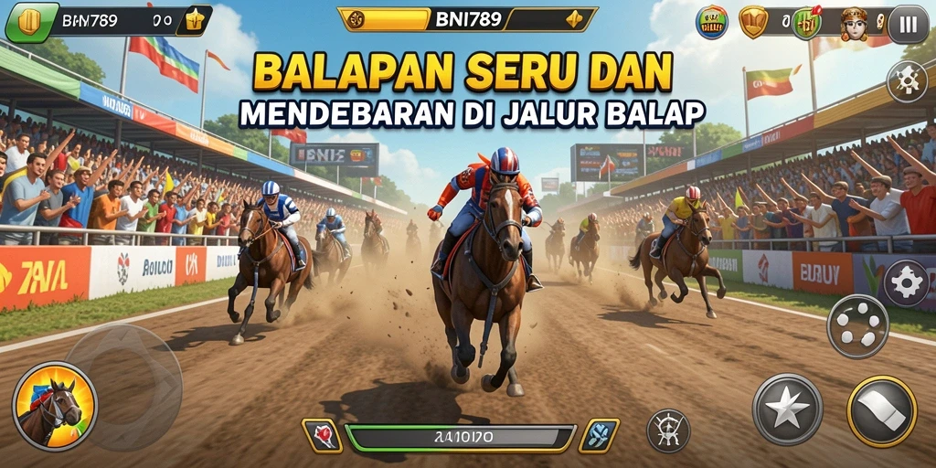 Gameplay seru BNI789 dengan balapan menegangkan di jalanan.