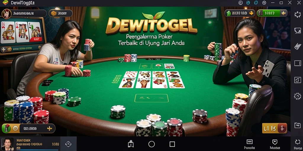 Tampilan dinamis dari permainan Poker di DEWITOGEL.