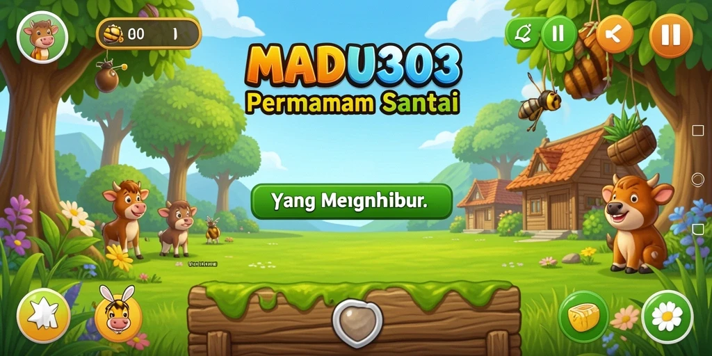 Tampilan gameplay MADU303 yang penuh warna dan menyenangkan.