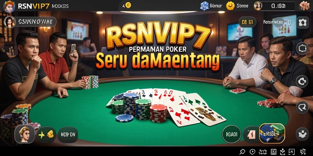 Tampilan gameplay seru dalam permainan Poker RSNVIP7.