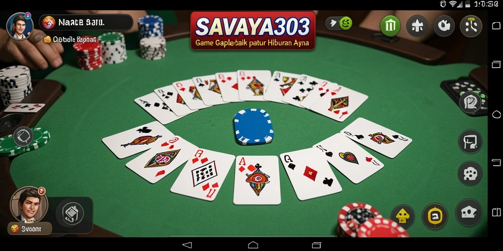 Tampilan gameplay seru game Gaple SAVAYA303.